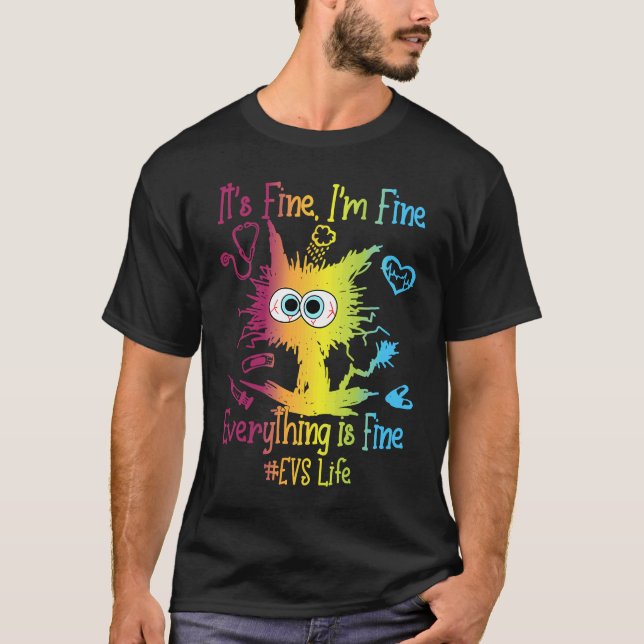 T-shirt EVS Life Everything Is Fine Colorful (Devant)