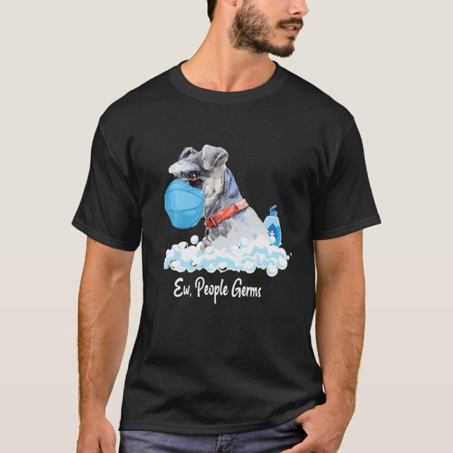 T-shirt Ew Gens Germes Schnauzer Chien Chien Chien Portant (Devant)
