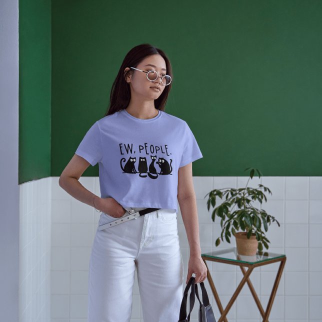 T-shirt Ew Les Gens Sont Drôles Chats Noirs Meowy  (Créateur téléchargé)