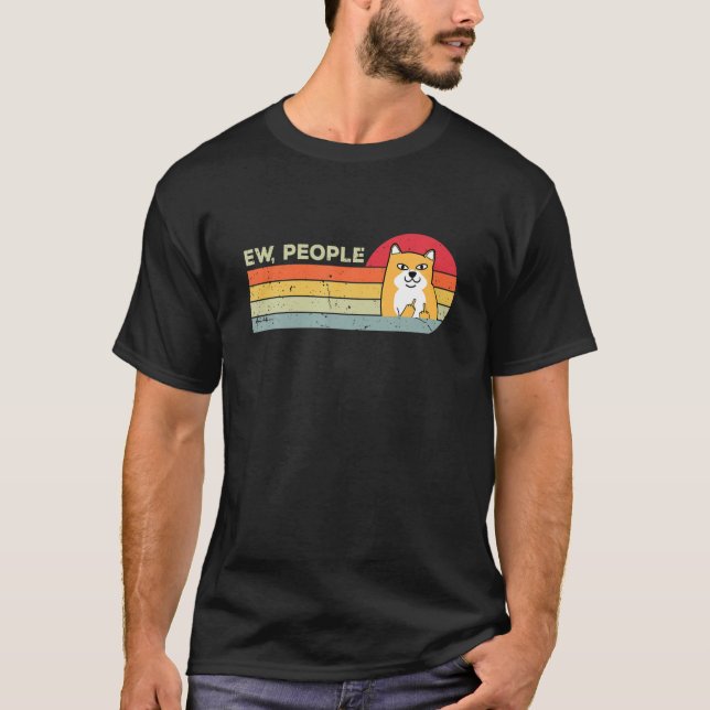 T-shirt Ew People Drôle Chien Rétro (Devant)