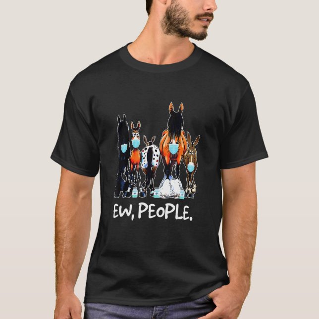 T-shirt Ew People Horse Lover Horse Riding Equestrian Farm (Devant)