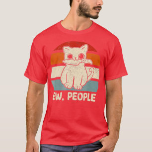 T-shirt Ew Personnes Chat Couteau Meow Kitty Funny Chats M