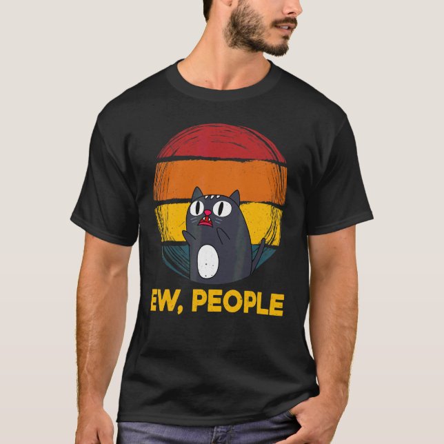 T-shirt Ew Personnes Chat Graphic (Devant)