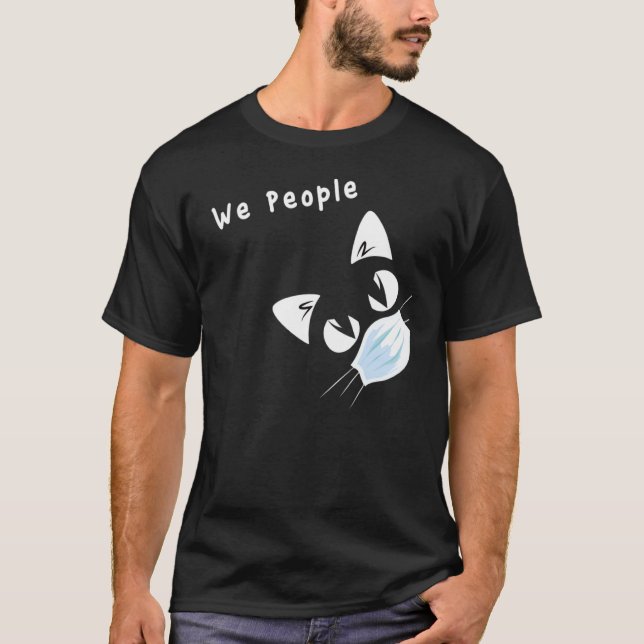 T-shirt Ew Personnes Chat Noir Ew Personnes Mignonne Ca (Devant)