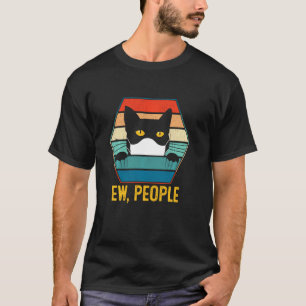 T-shirt Ew Personnes Chat Noir Portant Masque Visage Quara