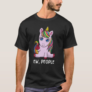 T-shirt Ew Personnes Je Déteste Personnes Antisocial Eww P
