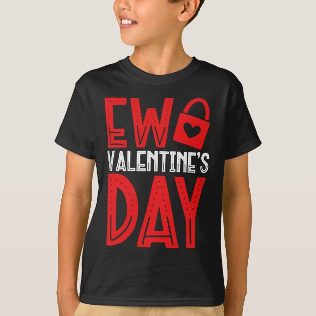 T-shirt Ew Saint-Valentin Cœur Verrouillé Simple Fierté An (Devant)