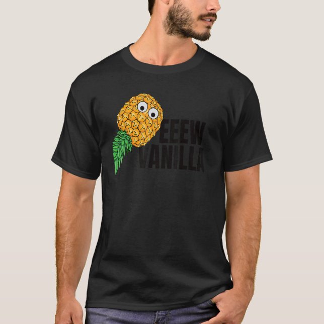 T-shirt Ew Vanilla Surpris Swinger à l'envers de l'ananas (Devant)