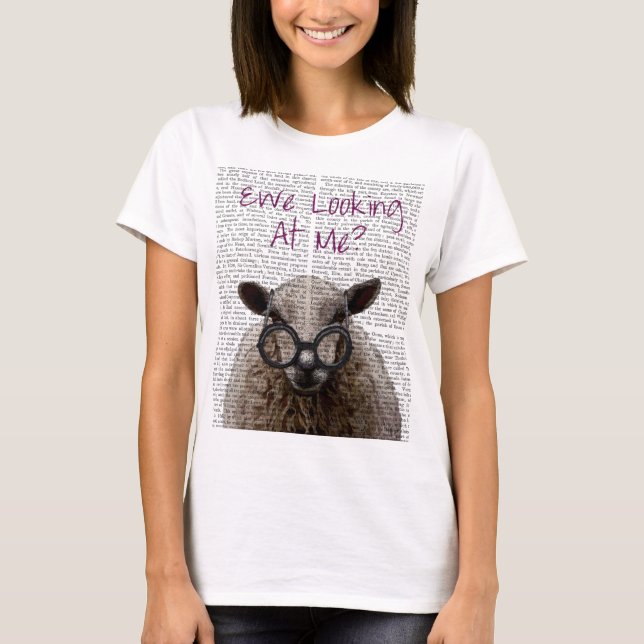 T-shirt Ewe Looking at Me DeNiro Sheep 2 (Devant)