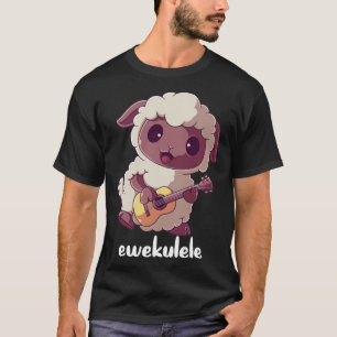 T-shirt Ewekulele Sheep Ukulele Joueur de guitare Ukulele