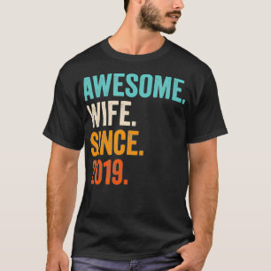 T-shirt Ewesome Femme depuis 2019 3ème anniversaire mariag