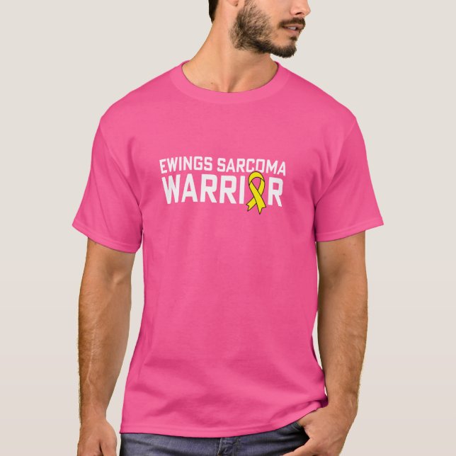 T-shirt Ewing Sarcoma Warrior Yellow Awareness Mois Ju (Devant)