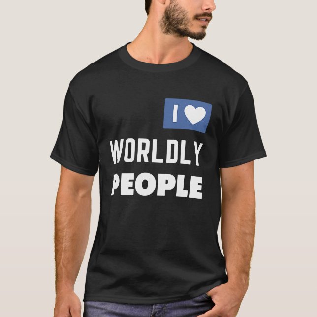 T-shirt Ex JW Ex Témoin de Jéhovah J'aime les gens mondain (Devant)