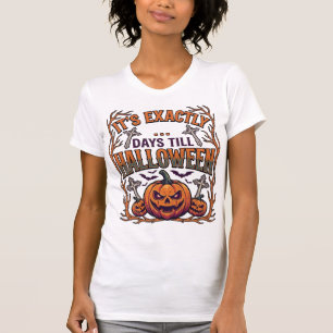 T-shirt Exactement Jours Avant Halloween Citrouille Chauve