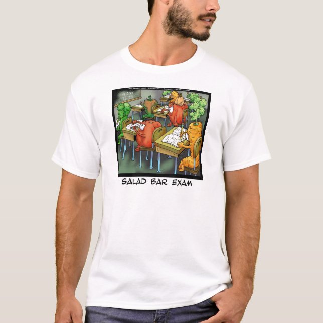 T-shirt Examen rigolo du bar à salades (Devant)
