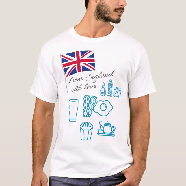 T-shirt EXANGLIA (Blue + Grey) (Devant)