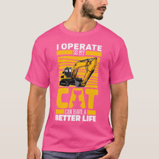 T-shirt Excavate Chat Digger - Équipement Lourd Excavateur