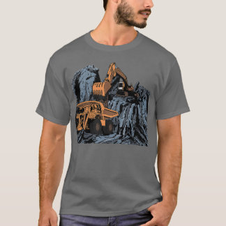 T-shirt Excavateur Chargement du camion de vidange minier