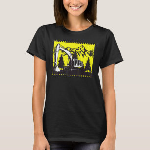 T-shirt Excavateur Constructeur Ouvrier Véhicule Digger