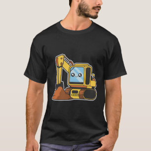T-shirt Excavateur De Bande Dessinée Pour Enfants
