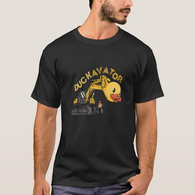 T-shirt Excavateur de canard en caoutchouc Travailleur du  (Devant)