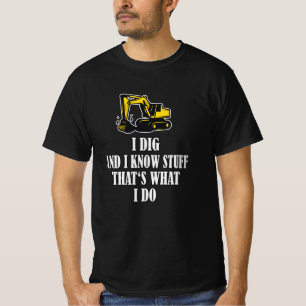 T-shirt Excavateur de travailleurs de la construction amus