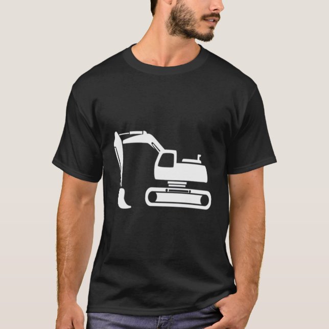 T-shirt Excavateur graphique de jupe d'excavateur (Devant)