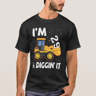 T-shirt Excavateur J'ai 29 ans et je le creuse heureux