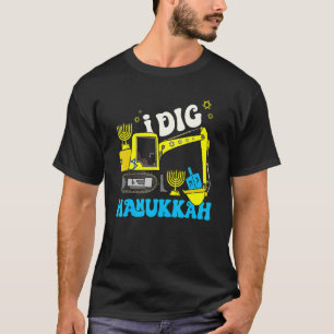 T-shirt Excavateur Je Creuse Hanoukka Heureux Chanukkah Ju