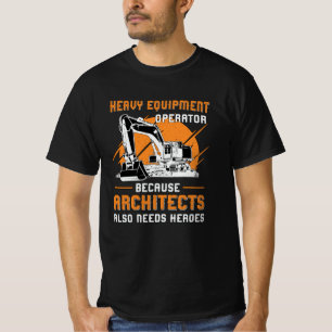 T-shirt Excavateur Matériel lourd Opérateur Construction