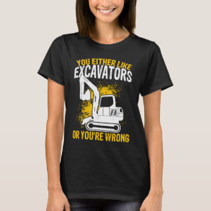 T-shirt Excavateur Opérateur de construction Travailleur d
