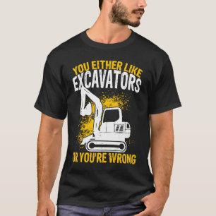 T-shirt Excavateur Opérateur de construction Travailleur d