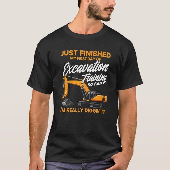 T-shirt Excavateur Ouvrier de construction Excavateur (Devant)