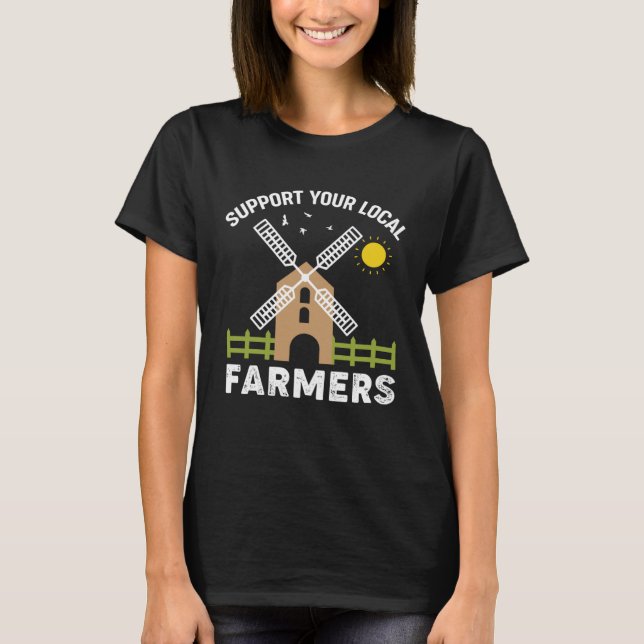 T-shirt Excavator  Support your local farmers (Devant)
