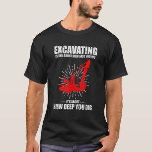 T-shirt Excavatrice masculine Pelle à sable pour Opérateur