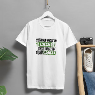 T-shirt Excel et feuille de calcul amusant