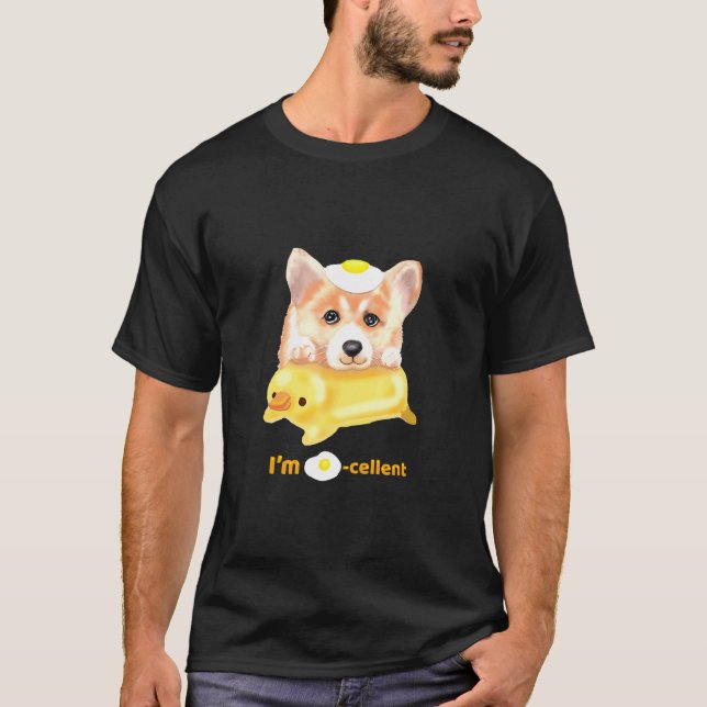 T-shirt Excellente est Corgi Devant Et Derrière 2 Faces (Devant)