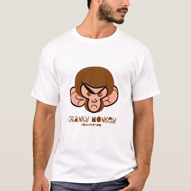 T-shirt excentrique de singe (Devant)