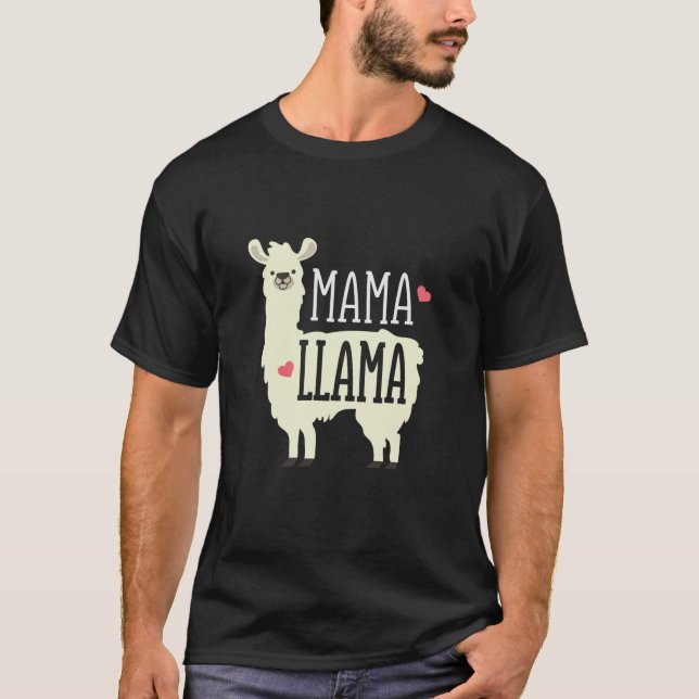 T-shirt Excursion Zoo Famille Cute Mama Llama (Devant)