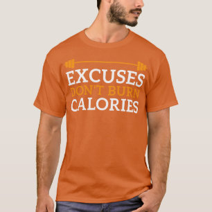 T-shirt Excusez les calories de brûlure de point