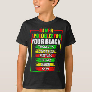 T-shirt Excusez-moi pour votre Blackness Black History Jun