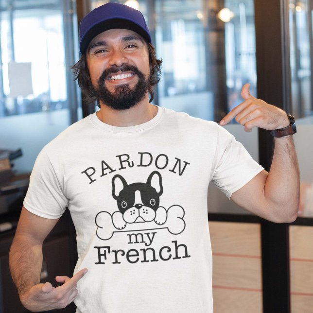 T-shirt Excusez mon français (french bulldog shirt pardon my french)