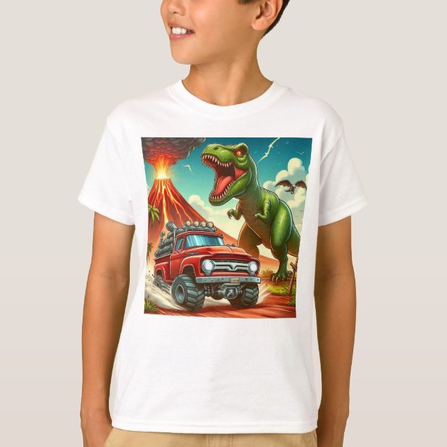 T-shirt Exécuter À Partir Du T-Rex (Devant)