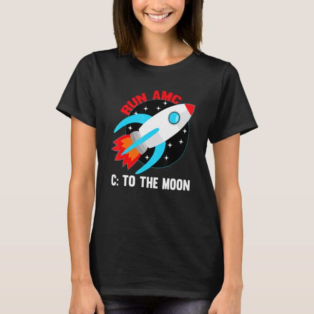 T-shirt Exécuter AMC Sur La Lune (Devant)