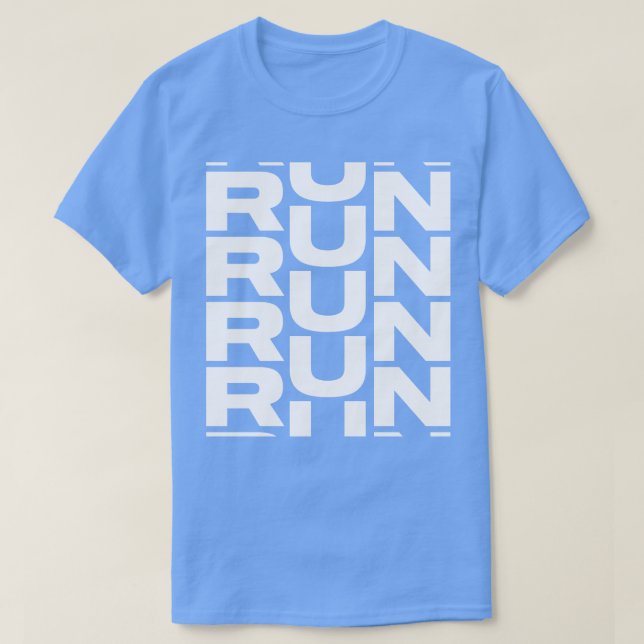 T-shirt Exécuter blanc solide (Design devant)