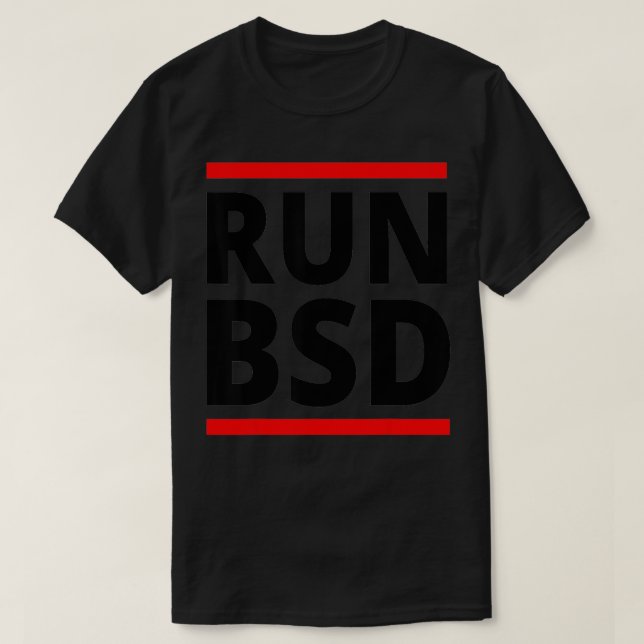 T-shirt Exécuter BSD (Design devant)