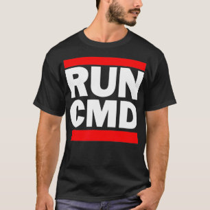 T-shirt Exécuter CMD Funny Commande Invite Programmeur Or