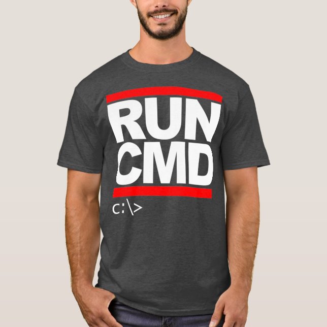 T-shirt Exécuter CMD pour les programmeurs et les administ (Devant)