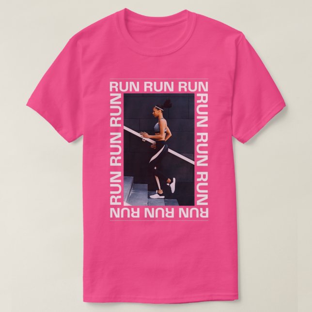 T-shirt Exécuter Exécuter Exécuter la conception photograp (Design devant)