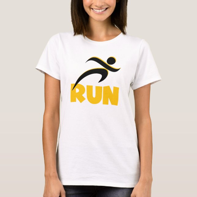 T-shirt EXÉCUTER Jaune Fitness Running Athletic (Devant)